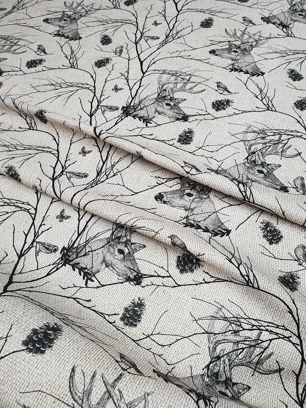 Deers and Birds Fabric