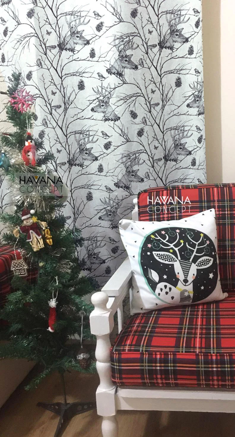 Deers and Birds Fabric