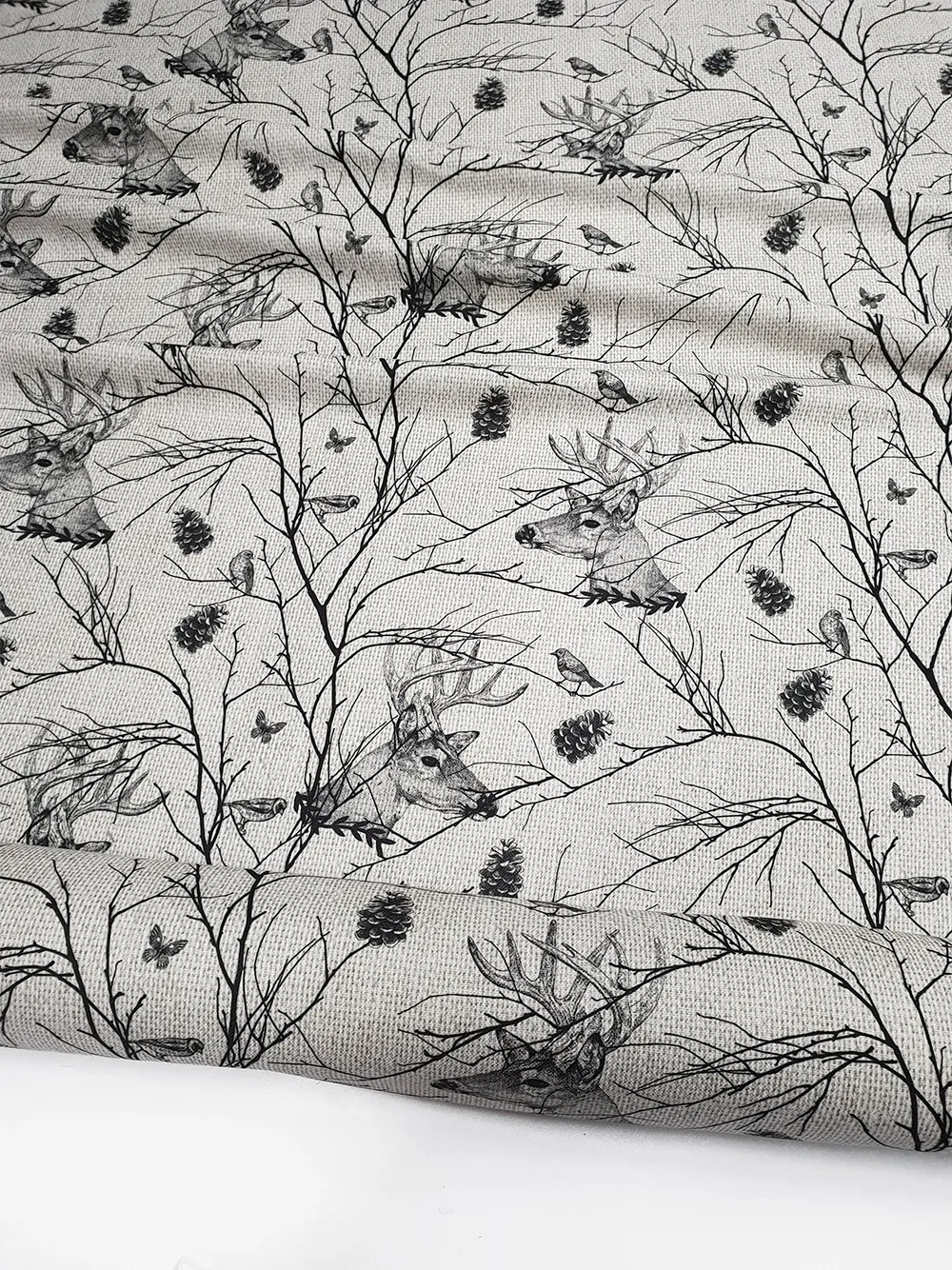 Deers and Birds Fabric