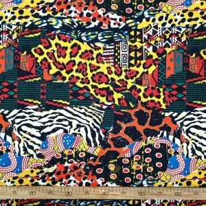African Safari Animals Skin Fabric