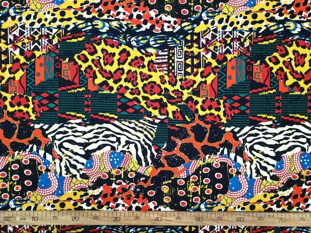 African Safari Animals Skin Fabric