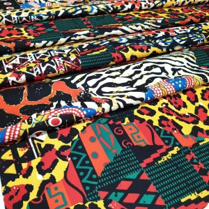 Exotic African Safari Animals Skin Fabric