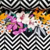 Floral Chevron Fabric