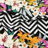 Floral Chevron Fabric