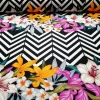 Floral Chevron Fabric