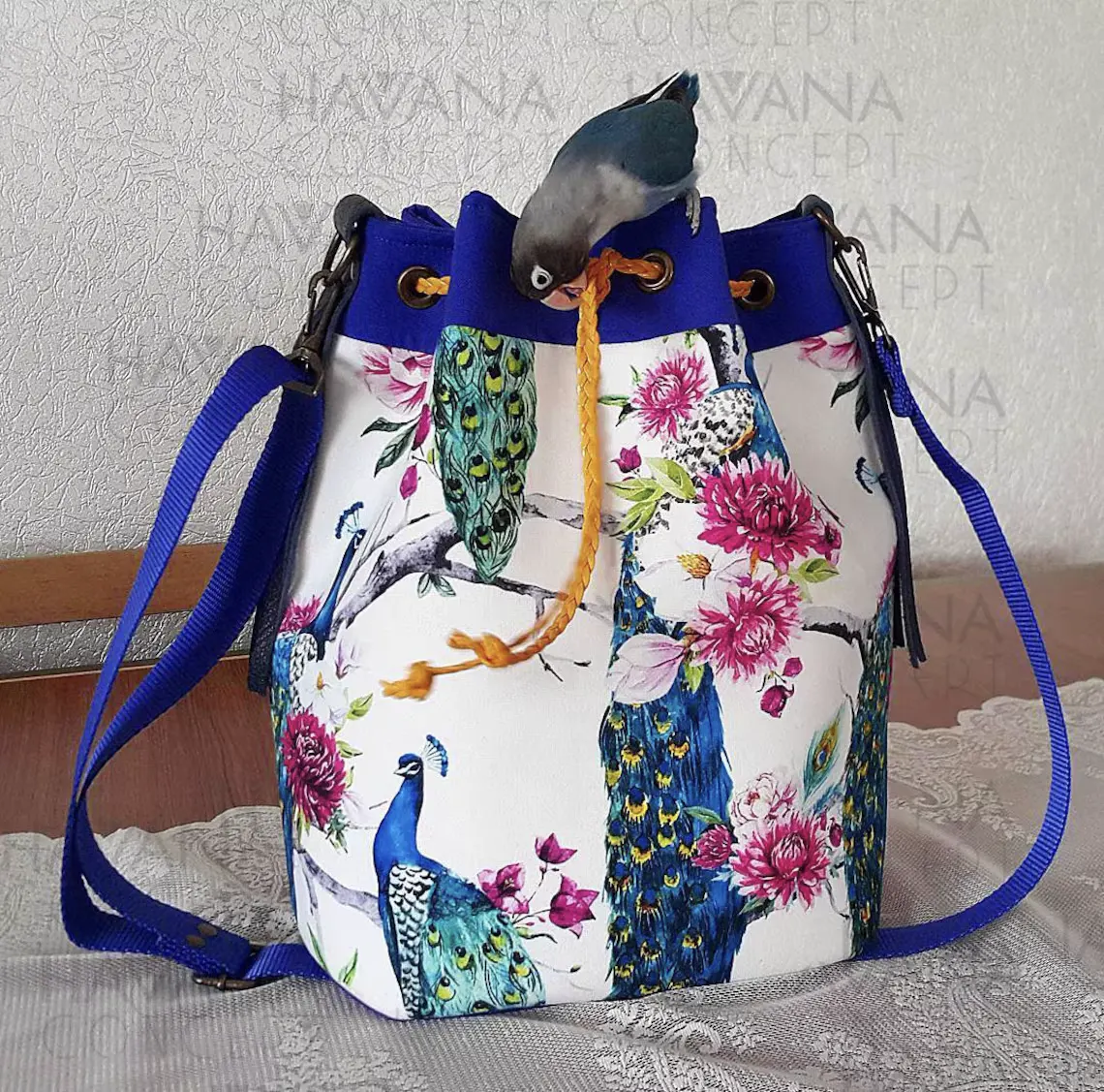 Floral Peacocks Fabric