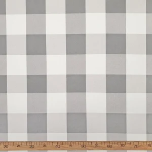 Grey Large Gingham Fabric