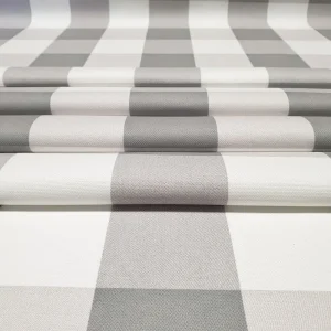 Grey Large Gingham Fabric