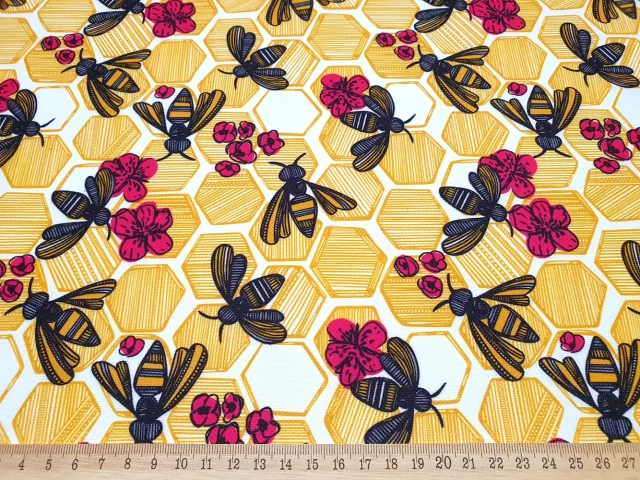 Honeycomb and Bees Fabric