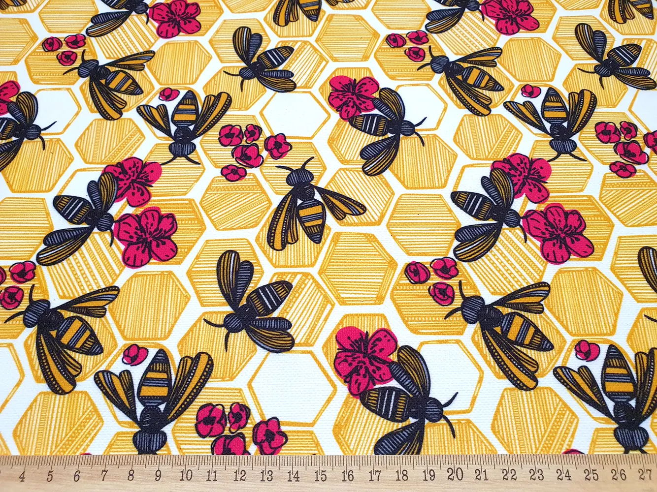 Honeycomb and Bees Fabric
