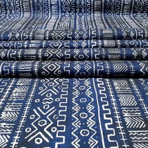 Indigo African Mudcloth Print Fabric