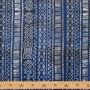 Indigo African Mudcloth Print Fabric