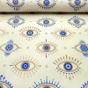 Ivory Evil Eye Bead Fabric