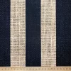 Jute Look Black Stripe Print Fabric