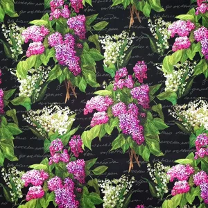 Lilac Floral Upholstery Fabric