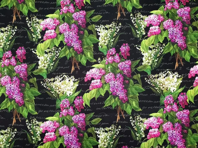 Lilac Floral Upholstery Fabric