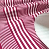 Maroon White Striped Fabric