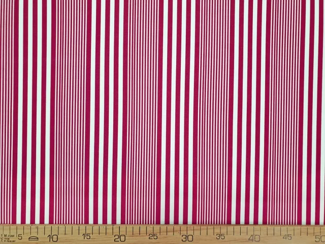Maroon White Striped Fabric