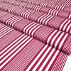 Maroon White Striped Fabric
