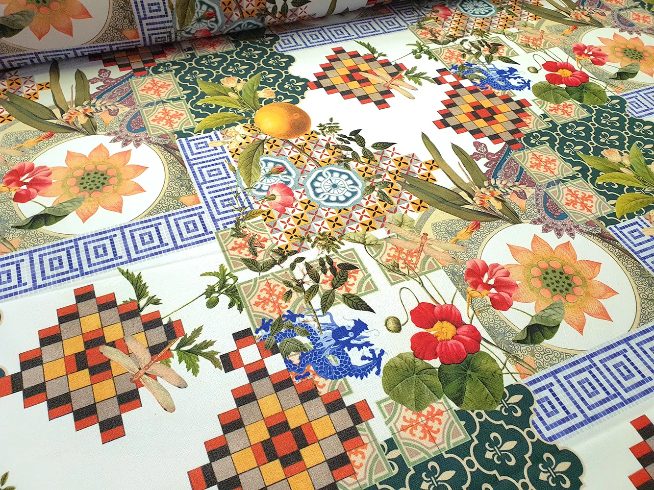 Marrakech Art Print Moroccan Tiles Fabric