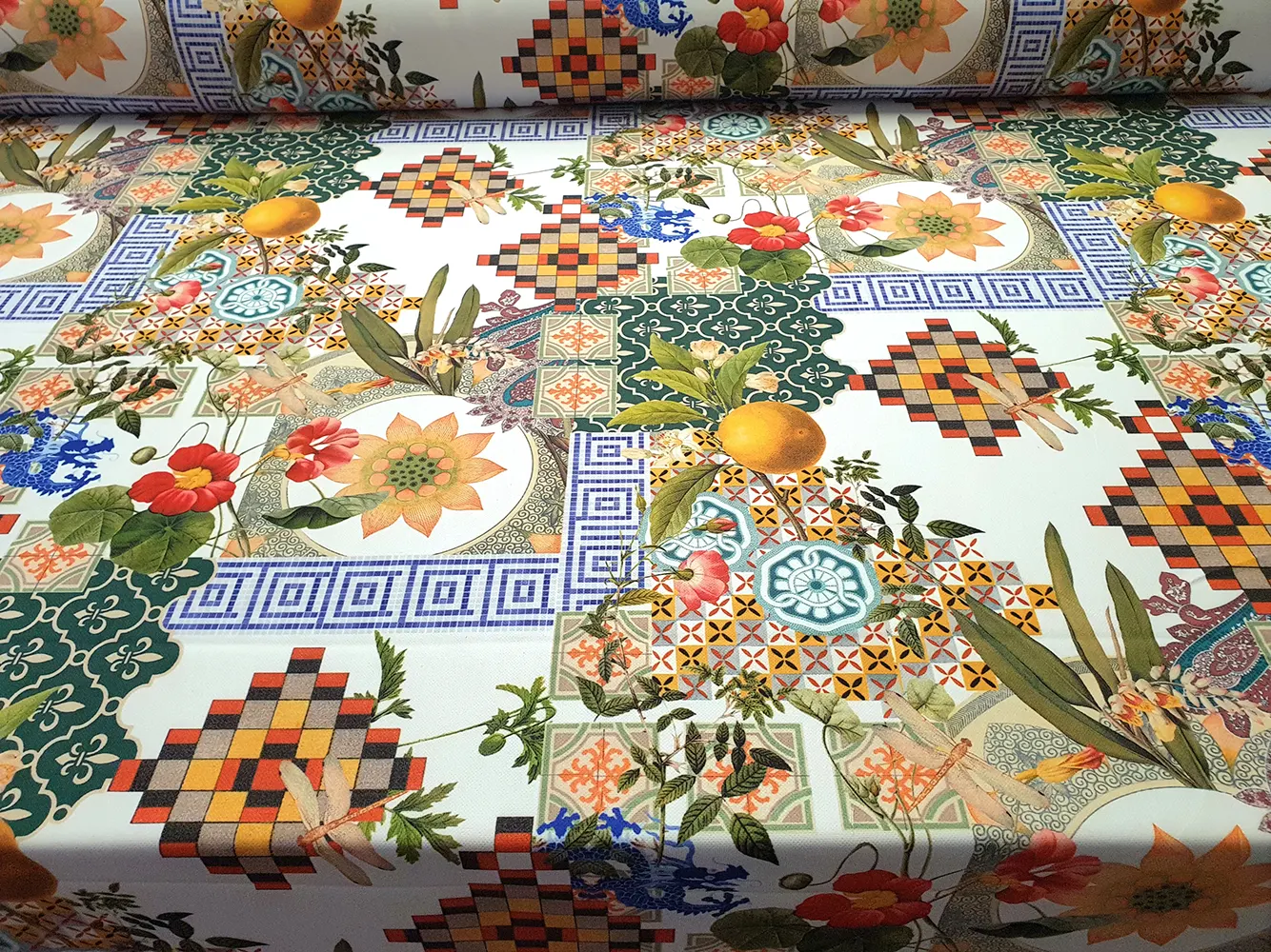 Marrakech Art Print Moroccan Tiles Fabric