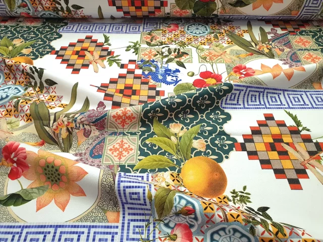 Marrakech Art Print Moroccan Tiles Fabric