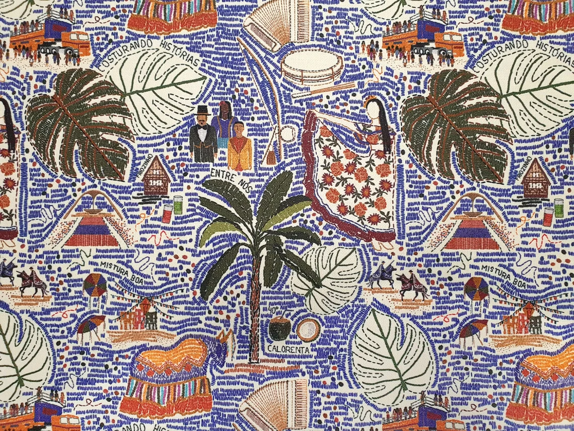 Mexican Art Summer in Mexico Fabric