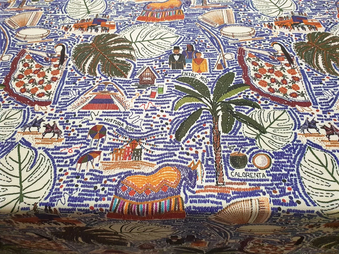 Mexican Art Summer in Mexico Fabric