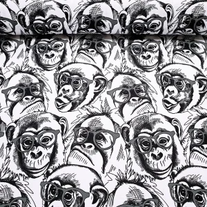 Monkey With Glasses Fabric