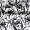 Monkey With Glasses Fabric