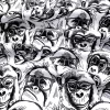 Monkey With Glasses Fabric