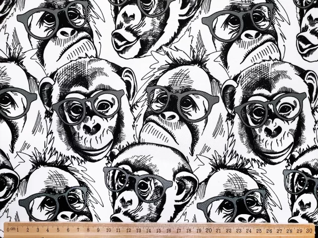 Monkey With Glasses Fabric