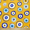 Mustard Evil Eye Bead Fabric