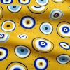 Mustard Evil Eye Bead Fabric
