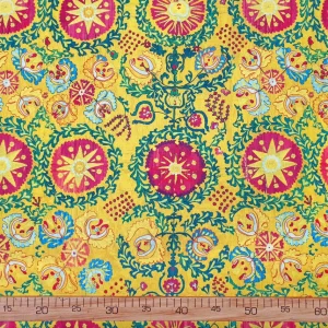 Mustard Uzbek Medallion Fabric