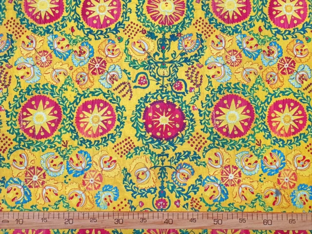 Mustard Uzbek Medallion Fabric