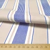 Navy Beige Ticking Stripes Fabric