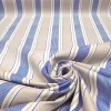 Navy Beige Ticking Stripes Fabric