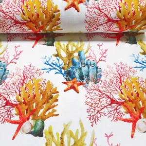 Orange Yellow Coral Reef Fabric