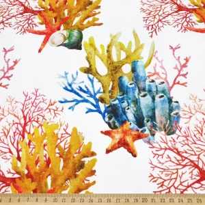 Orange Yellow Coral Reef Fabric