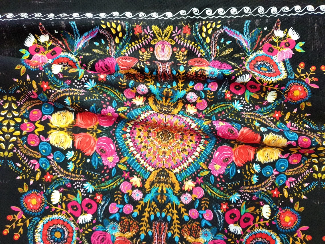 Asian Uzbek Floral Fabric