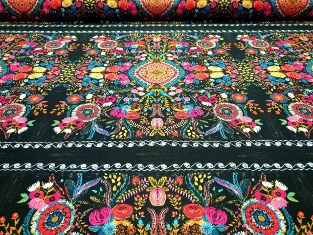 Asian Uzbek Floral Fabric