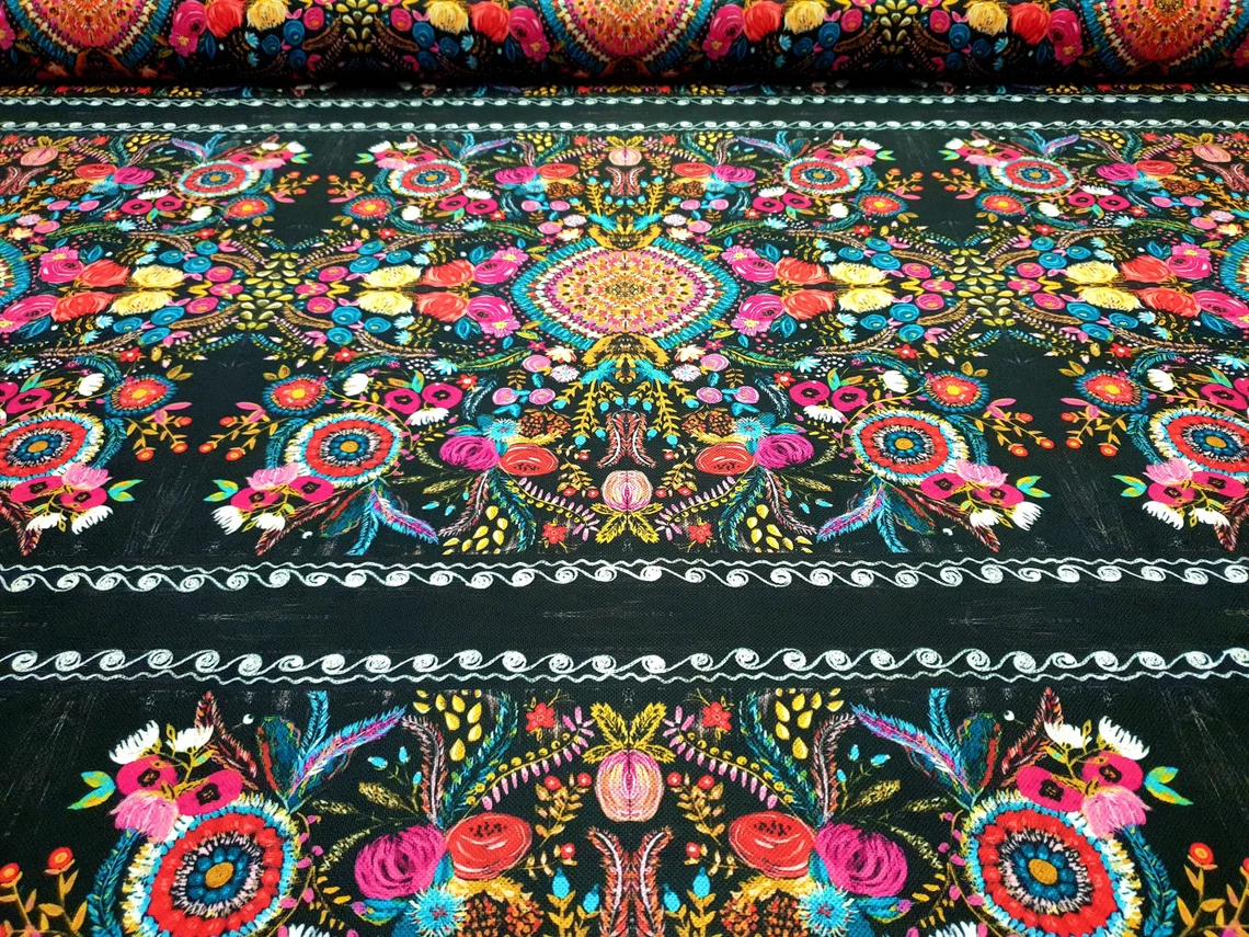 Asian Uzbek Floral Fabric