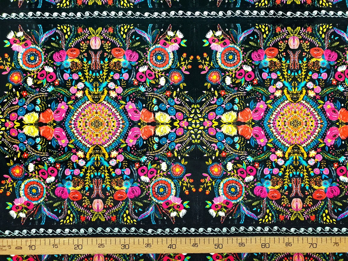 Asian Uzbek Floral Fabric