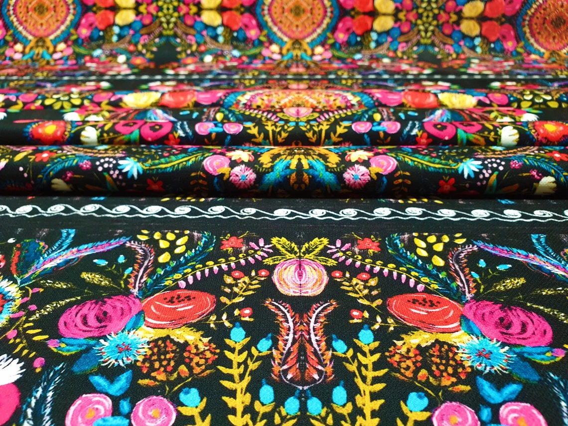 Asian Uzbek Floral Fabric
