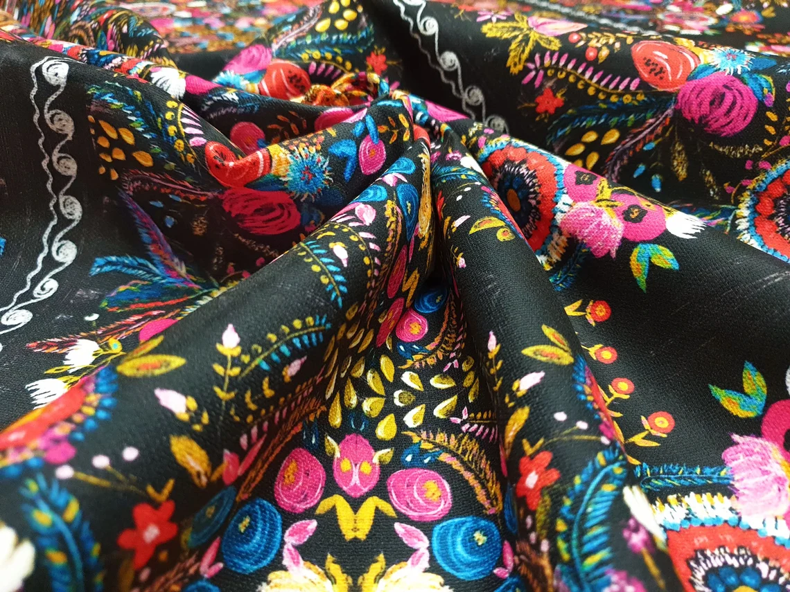 Asian Uzbek Floral Fabric