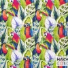 Parrots and Toucans Print Jungle Birds Fabric