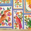 Persian Ceramic Tiles and Birds Fabric