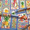 Persian Ceramic Tiles and Birds Fabric