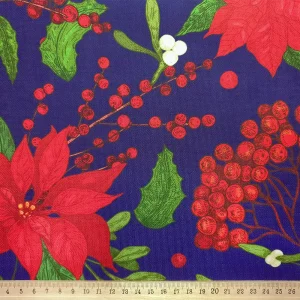 Poinsettia Flower Fabric